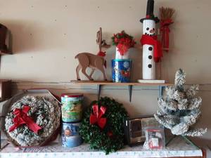 lot 102 image: Assorted Christmas Decor & Heater