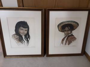 lot 152 image: Pair Of Framed & Signed Prints 23x28
