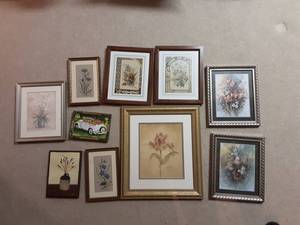 lot 161 image: Lot Of Framed Florals