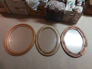 lot 165 image: 3-Oval Mirrors Approx. 24