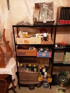lot 183 image: Shelf Unit & Contents Chemicals, Paint & Hardware