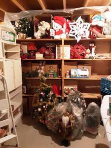 lot 203 image: Large Lot Whole Shelf Of Christmas Decor