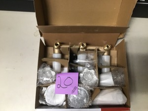 lot 20 image: Bedford 3-Handle 3-Spray Tub and Shower Faucet in Polished Chrome (Valve Included) USED