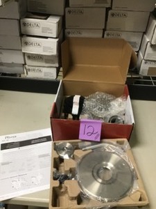 lot 12 image: Brea Single-Handle 3-Spray Tub and Shower Faucet in Tuscan Bronze with Waterfall Spout (Valve Included)
