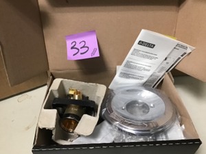 lot 33 image: Classic Single-Handle 5-Spray Tub and Shower Faucet in Chrome (Valve Included)