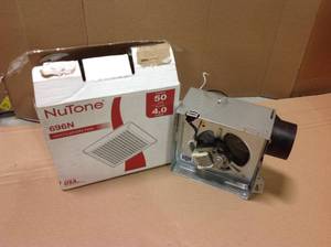 lot 4 image: NUTONE 50 CFM WallCeiling Mount Bathroom Exhaust Fan SEE PICS