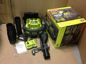 lot 13 image: RYOBI 145 MPH 625 CFM 40-Volt Lithium-Ion Cordless Backpack Blower 5 Ah Battery and Charger Included SEE PICS