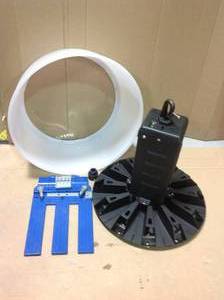 lot 22 image: COMMERCIAL ELECTRIC 750-Watt Equivalent Black LED Industrial High Bay Light SEE PICS