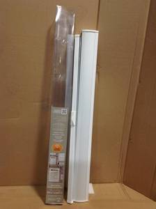 lot 62 image: Achim 39 in. W x 72 in. L Celestial Light Filtering White Cordless Double Layered Privacy Roller Shade