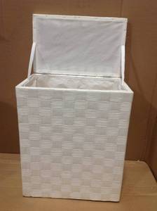 lot 70 image: White Liberty Standard Hamper in 24-Ply Natural Cord Lined