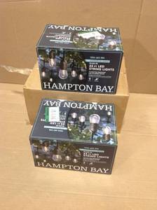 lot 75 image: Lot of 2 12-Light IndoorOutdoor 24 ft. String Light with S14 Single Filament LED Bulbs