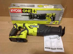 lot 76 image: Ryobi 18-Volt ONE Cordless Brushless Reciprocating Saw (Tool Only) in good Condition