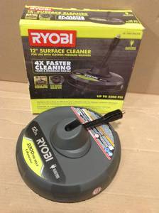 lot 81 image: RYOBI 12 in. 2,300 PSI Electric Pressure Washers Surface Cleaner in good condition