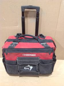 lot 98 image: Husky 18 in. Rolling Tool Tote Bag in good condition