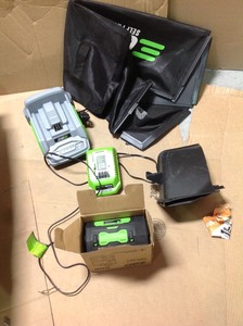 lot 114 image: Ego 21 in. 56V Lithium-Ion Cordless Electric Walk Behind Self Propelled Mower,  Battery and Charger Included not used