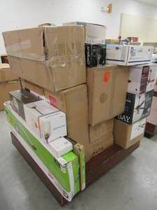 WHOLESALE  PALLET OF MISCELLANEOUS CEILING FANS, LIGHTING AND MORE