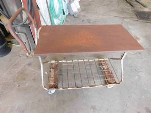 lot 44 image: Rolling Steel Cart - 37  x 19