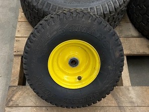 lot 37 image: Set Of (4) John Deere Lawn Mower Wheels & Tires