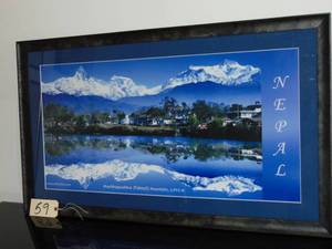 lot 59 image: Custom framed poster Nepal