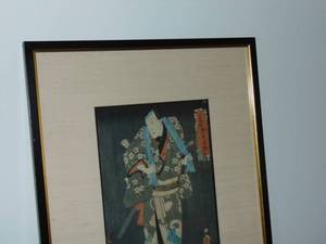 lot 63 image: Japanese woodcut 22 x 15 framed by Beard Gallery