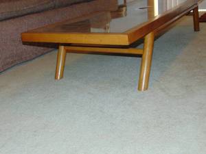 lot 137 image: Vintage Coffee table 6 x 24 x 13 cane under glass Grand Rapids Furniture Company