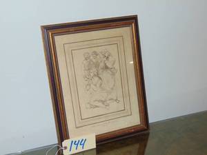 lot 144 image: W W Ryland engraving after Rafaelle 1764 17 x 14