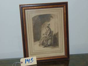 lot 145 image: WW Ryland engraving after Rembrandt 1763 Framed