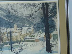 lot 159 image: Antique Rare Kasimer colored etching signed Framed