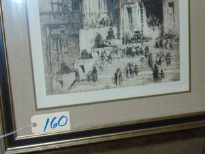 lot 160 image: Antique etching and aquatint William Walcot, Anthony in Egypt 1913 Framed by Vern Carver Gallery