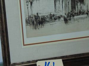 lot 161 image: Antique etching and aquatint William Walcot Arch of Triumph, Paris, 1917, 37 x 34 framed by Vern Carver Gallery