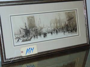 lot 164 image: Antique etching and aquatint William Walcot, 29 x 17 framed by Vern Carver Gallery