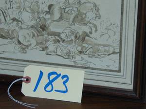 lot 183 image: Ryland 1763 engraving with wash