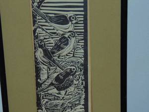 lot 184 image: Joseph Ferrara, woodcut 14 x 8 framed by Beard Gallery