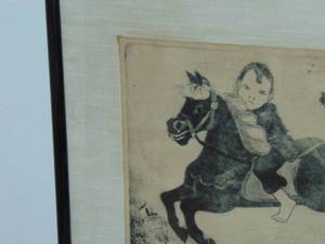 lot 188 image: Clara Mier print 415 Child on Horse