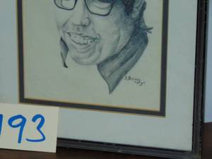 lot 193 image: Steve Premo native American artist original pencil sketch 1973