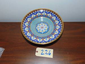 lot 226 image: Metal enameled dish
