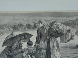 lot 237 image: Winslow Homer woodcut  On the Beach at Long Beach