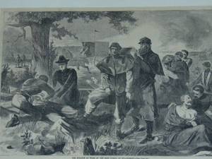 lot 238 image: Winslow Homer woodcut  The Surgeon at Work