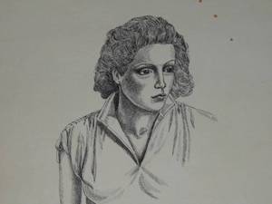 lot 248 image: Al Brunelle Lady from sketch pad 11 x 14