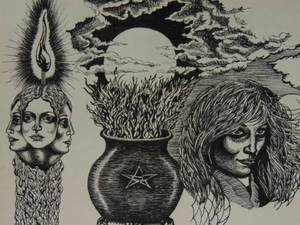 lot 252 image: Al Brunelle Candle Stick and Pot from sketch pad 11 x 14