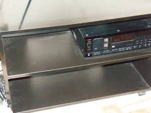 lot 276 image: Black stereo cabinet