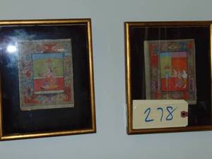 lot 278 image: 6 framed Persian illustrations