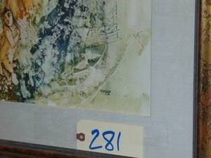 lot 281 image: Ferrara, Joseph frozen watercolor by father of frozen water colors examine closely for hidden story