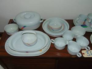 lot 312 image: 62 Pieces Harmony Block  china by Vista Alegre made in Portugal