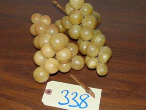 lot 338 image: Unique and rare 2 bunches Stone grapes from 1940s - 9 x 5