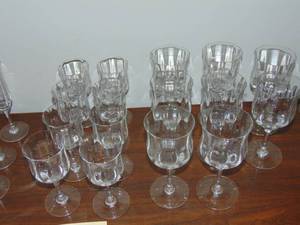 lot 387 image: Vintage Baccarat Stemware 42 pieces