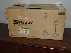 lot 388 image: Adjustable speaker stands