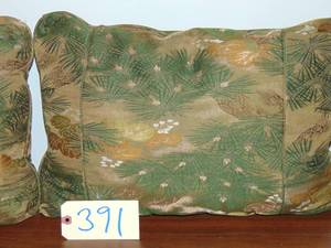 lot 391 image: 3 New pillows custom made from vintage fabric - in 2 packages