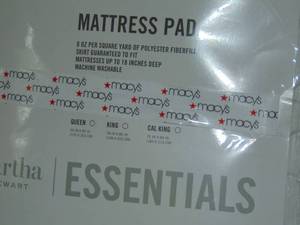 lot 392 image: 2 twin Xlong mattress pads new Martha Stewart