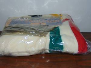 lot 419 image: New, never opened package, Pendleton, striped 72 x 90